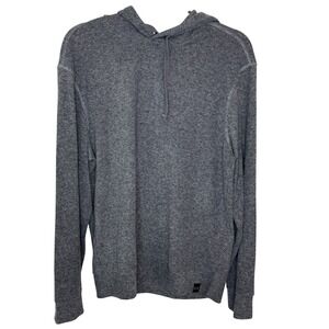JACHS New York Mens Charcoal Herringbone L-Sleeve Hooded Pullover‎ Hoodie Size S